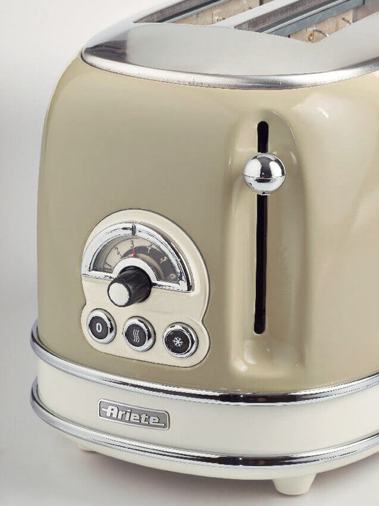 Ariete Vintage Bread Toaster 2 Slice with Timer 6 Bread Shade Settings