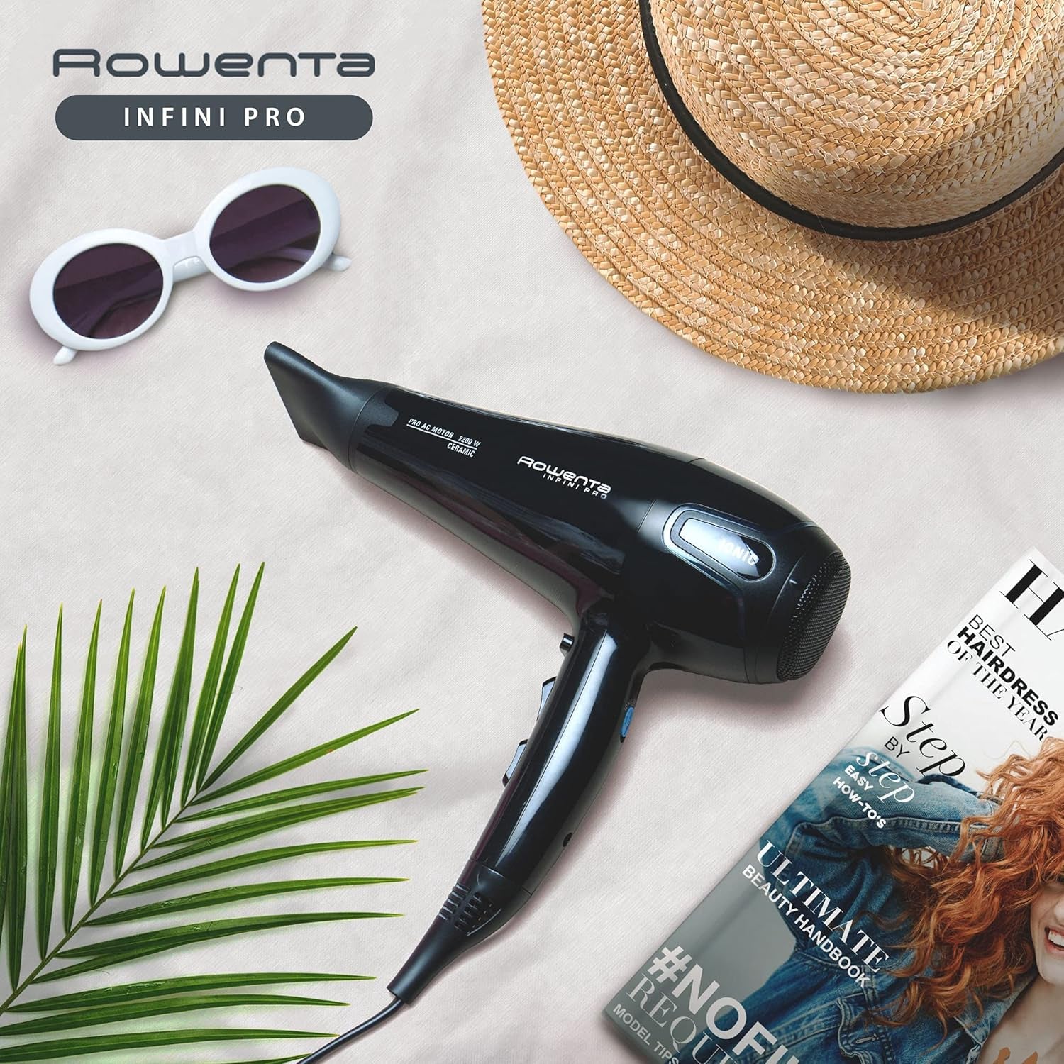 Rowenta Professional Hair Dryer 2 Concentrators 5 Speed/Temperature Combinations 2200W 