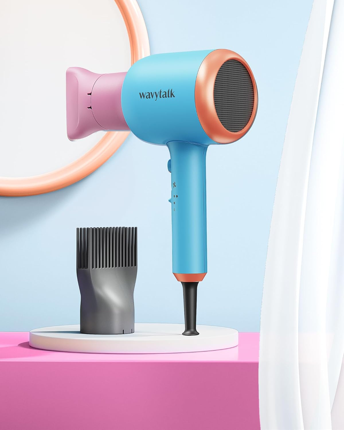 Wavytalk Professional Hair Dryer with Ceramic Technology & Constant Temperature Poppa Color