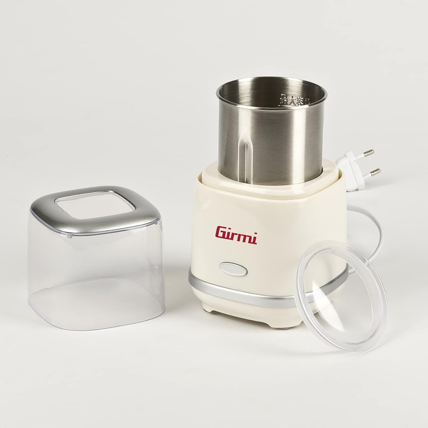 Girmi Spice and Coffee Grinder Double Lid PULSE Operation 180W Cream