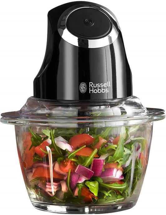 Russell Hobbs Electric Chopper 1L Glass Bowl with 500Ml Food Capacity One Touch Operation 200W