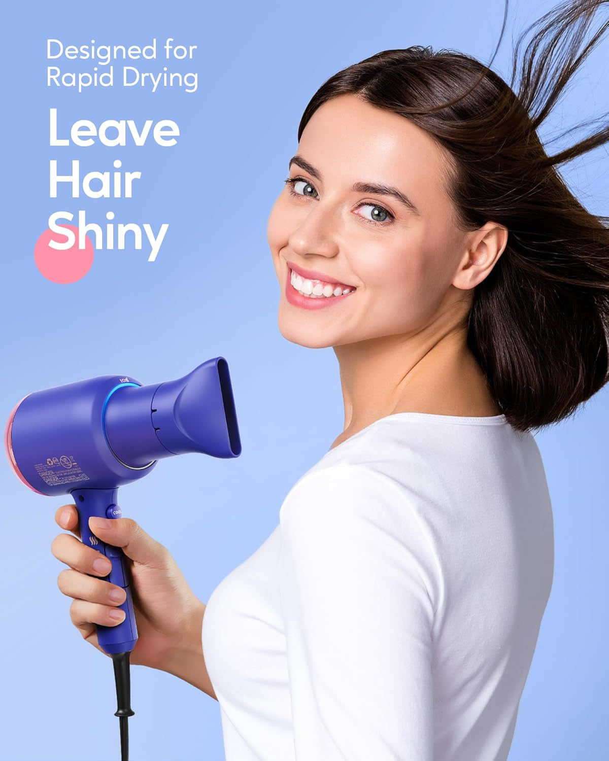 Wavytalk Professional Hair Dryer with Ceramic Technology & Constant Temperature Blue