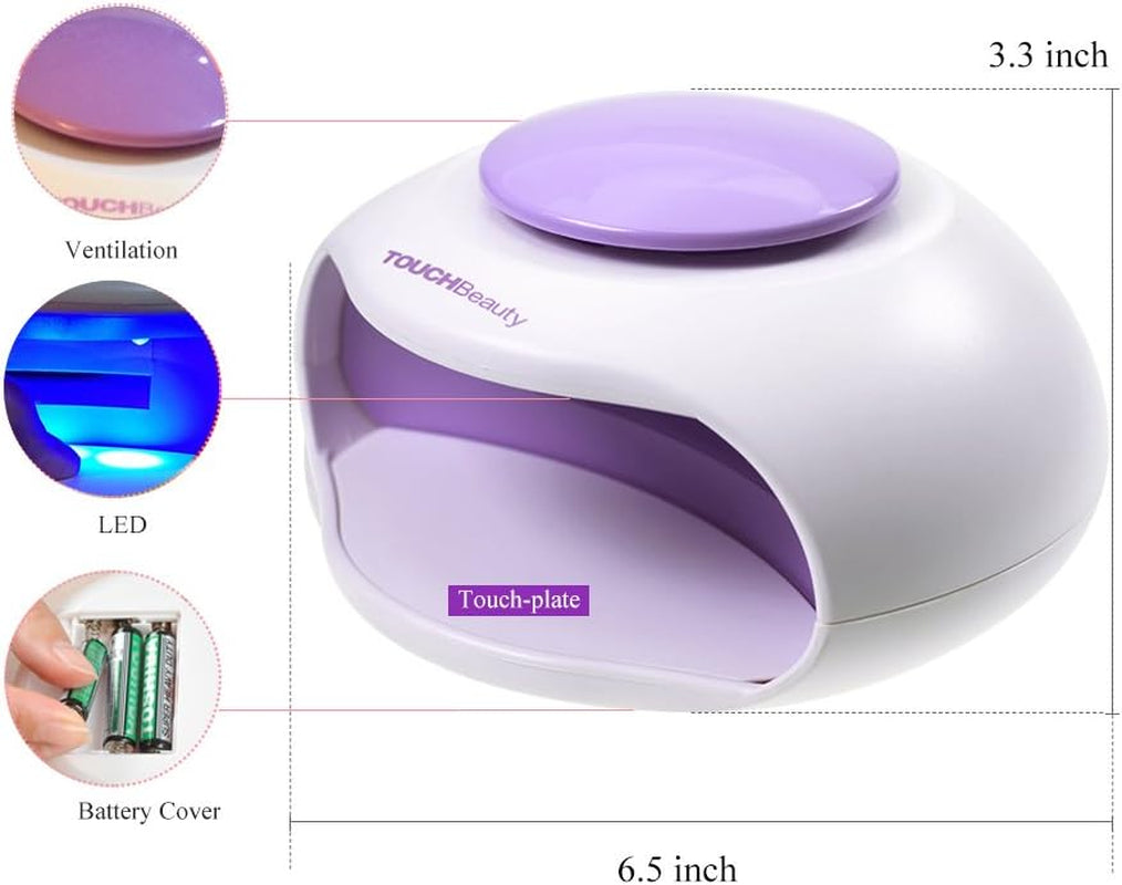 Touchbeauty Portable Nail Dryer with Air & 3 UV LED Nail Lamp Mini Size 