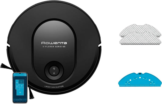 Rowenta X-PLORER Series Robot Vacuum Cleaner with Laser Navigation & Smart Aqua Power System with Remote Control