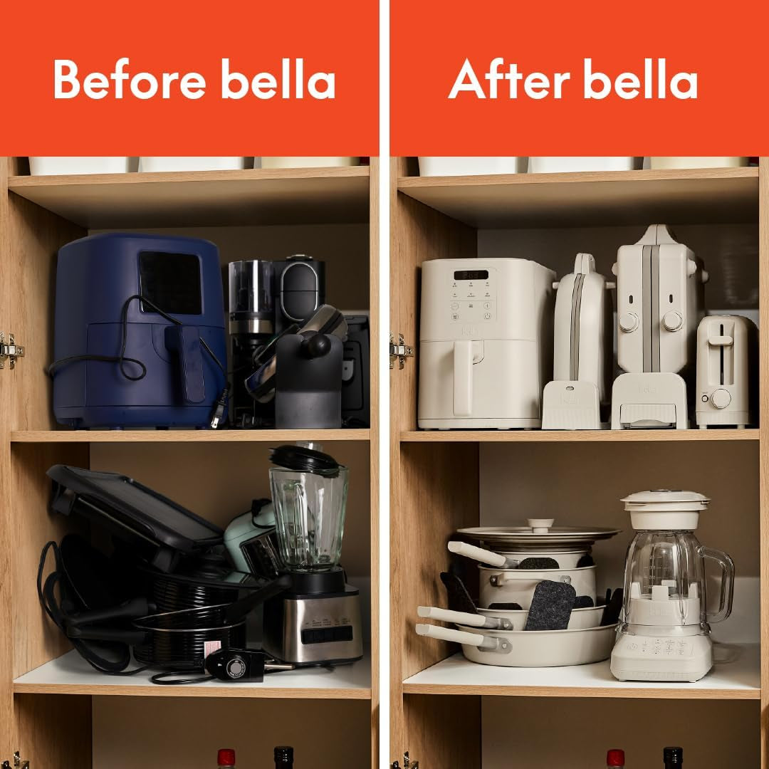 Bella Versabrew 2-In1 Coffee Maker, Fits-Anywhere Kitchenware, Brew 3 Sizes Carafes & Single Serve Cups, Dishwasher Safe Reusable Filter & Filter Holder, Iced Coffee Function, 60Oz Tank, Blossom