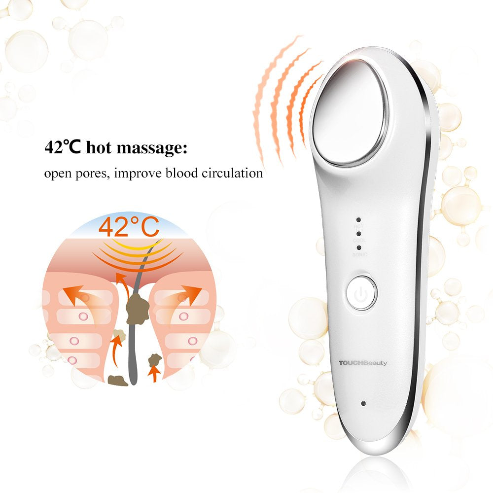 Touchbeauty Hot & Cold Facial Massager - Handheld Vibration Skin Rejuvenating Relaxation 