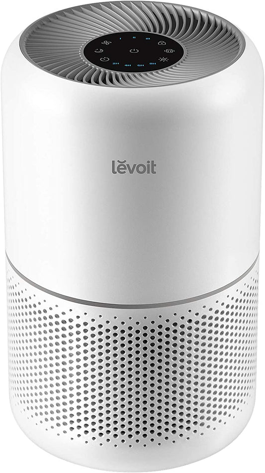 LEVOIT Air Purifier for Home Allergies Pets Hair in Bedroom, Covers up to 1095 Ft² by 45W High Torque Motor, 3-In-1 Filter with HEPA Sleep Mode, Remove Dust Smoke Pollutants Odor, Core300-P, White