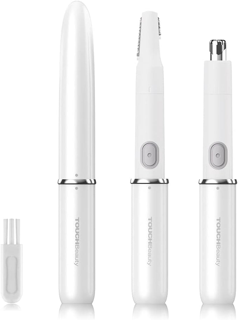 TOUCHBeauty Face Eyebrow Nose Ear Hair Trimmer All-In-One Hair Remover (White)