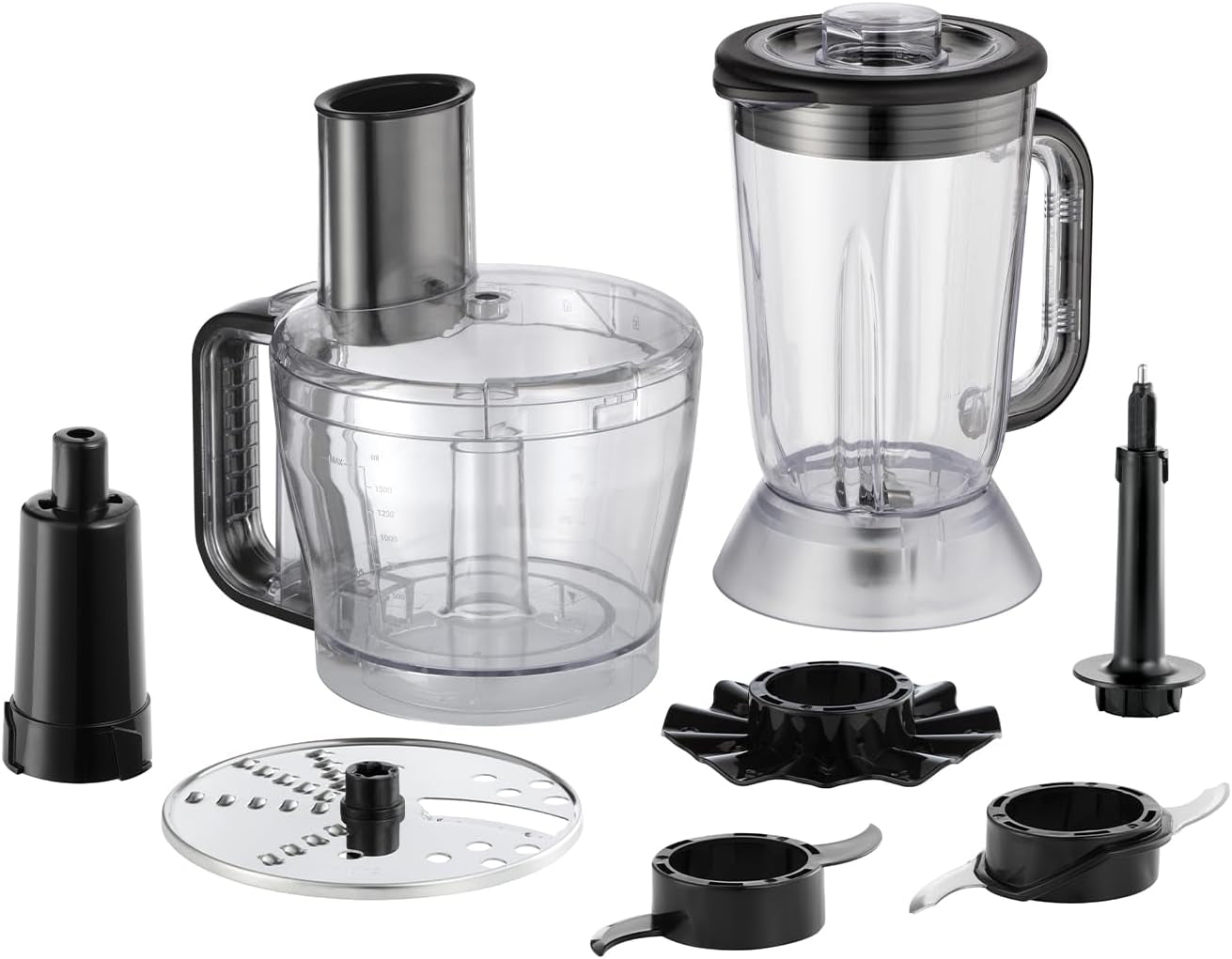 Food Processor [Blender/Chopper/Grinder/Vegetable Slicer] Electric Mixer (Kneading, Slicing, Chopping & Shredding, Dishwasher Safe Parts, 900W Peak Power) Matte Charcoal 27111