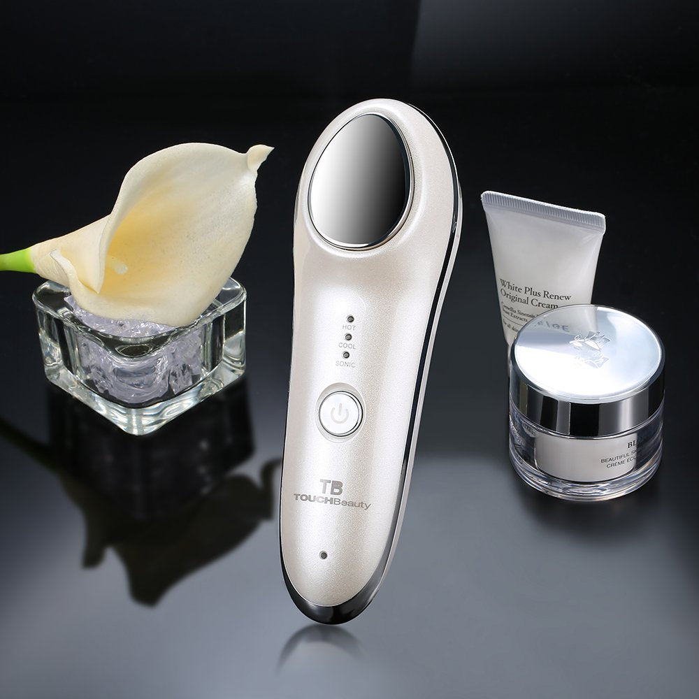 Touchbeauty Hot & Cold Facial Massager - Handheld Vibration Skin Rejuvenating Relaxation 