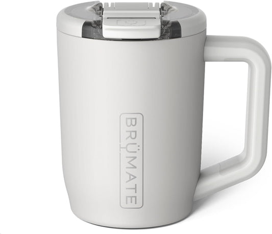 Brümate Müv Stainless Steel Coffee Mug with Handle & Lid 450ml (Dune)