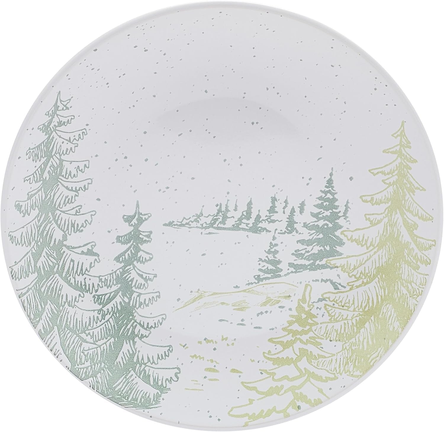 Pfaltzgraff Tranquil Trails Forest 12 Piece Dinnerware Plate Bowl Set, Service for 4