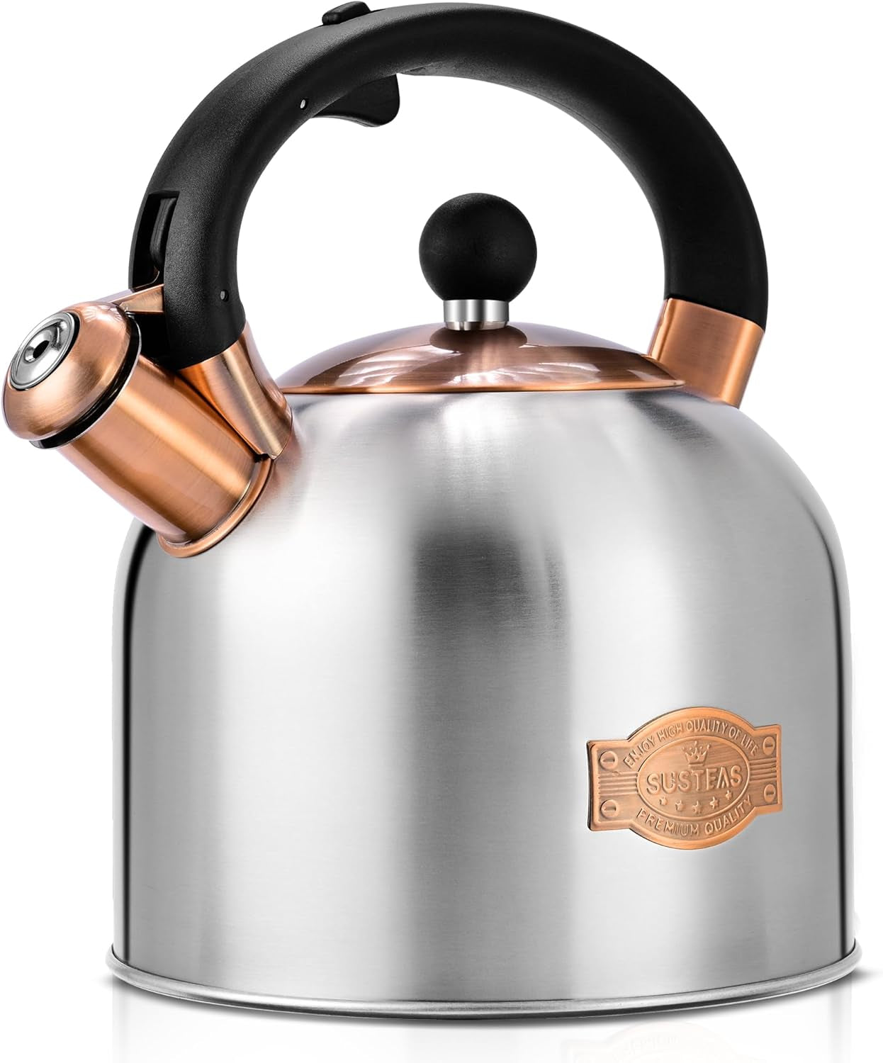 SUSTEAS Premium Stainless Steel Tea Kettle 3 Litter with Ergonomic Handle