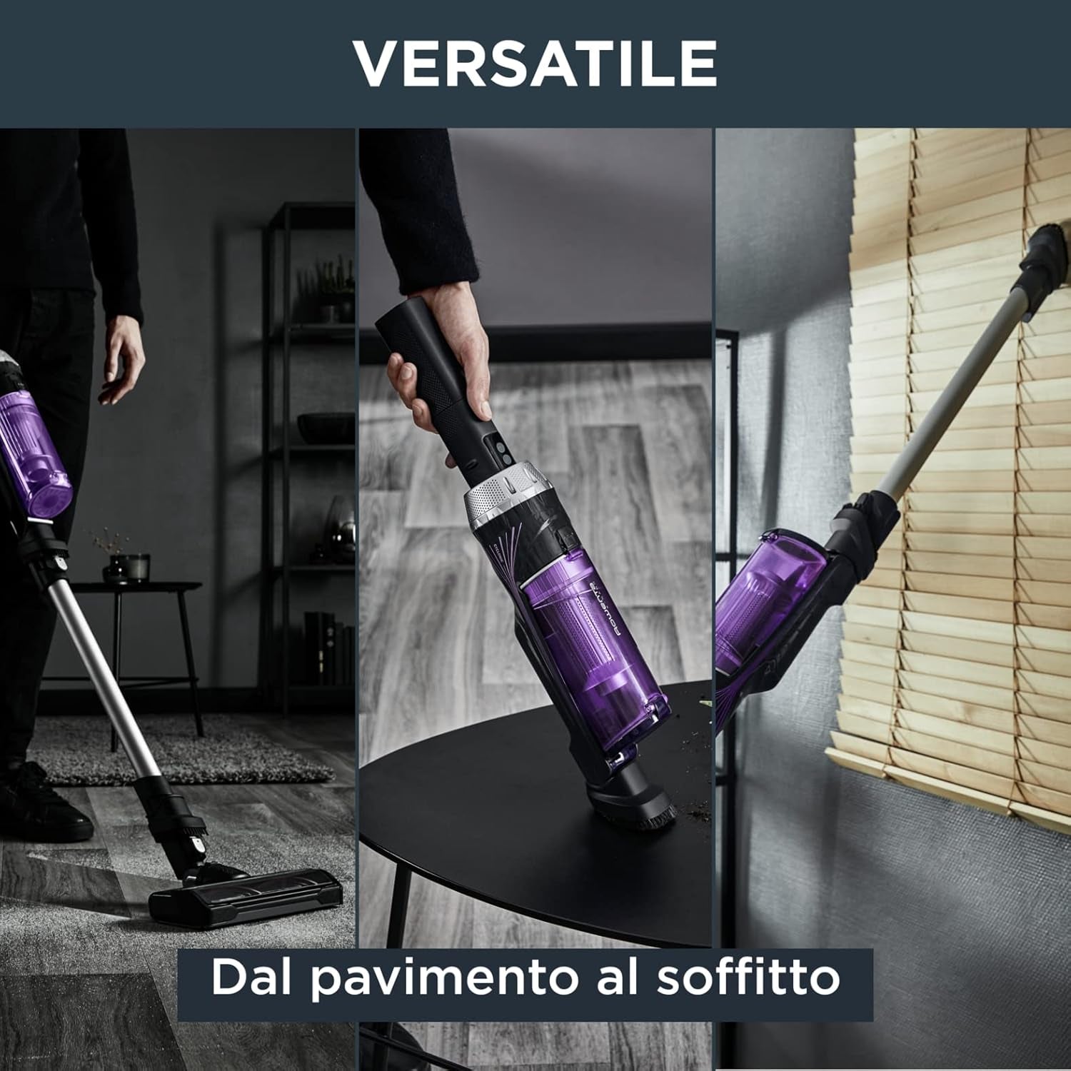 Rowenta X-NANO Powerful Cordless Vacuum Cleaner Multi-Surface Electric Broom 40 Min Battery Life