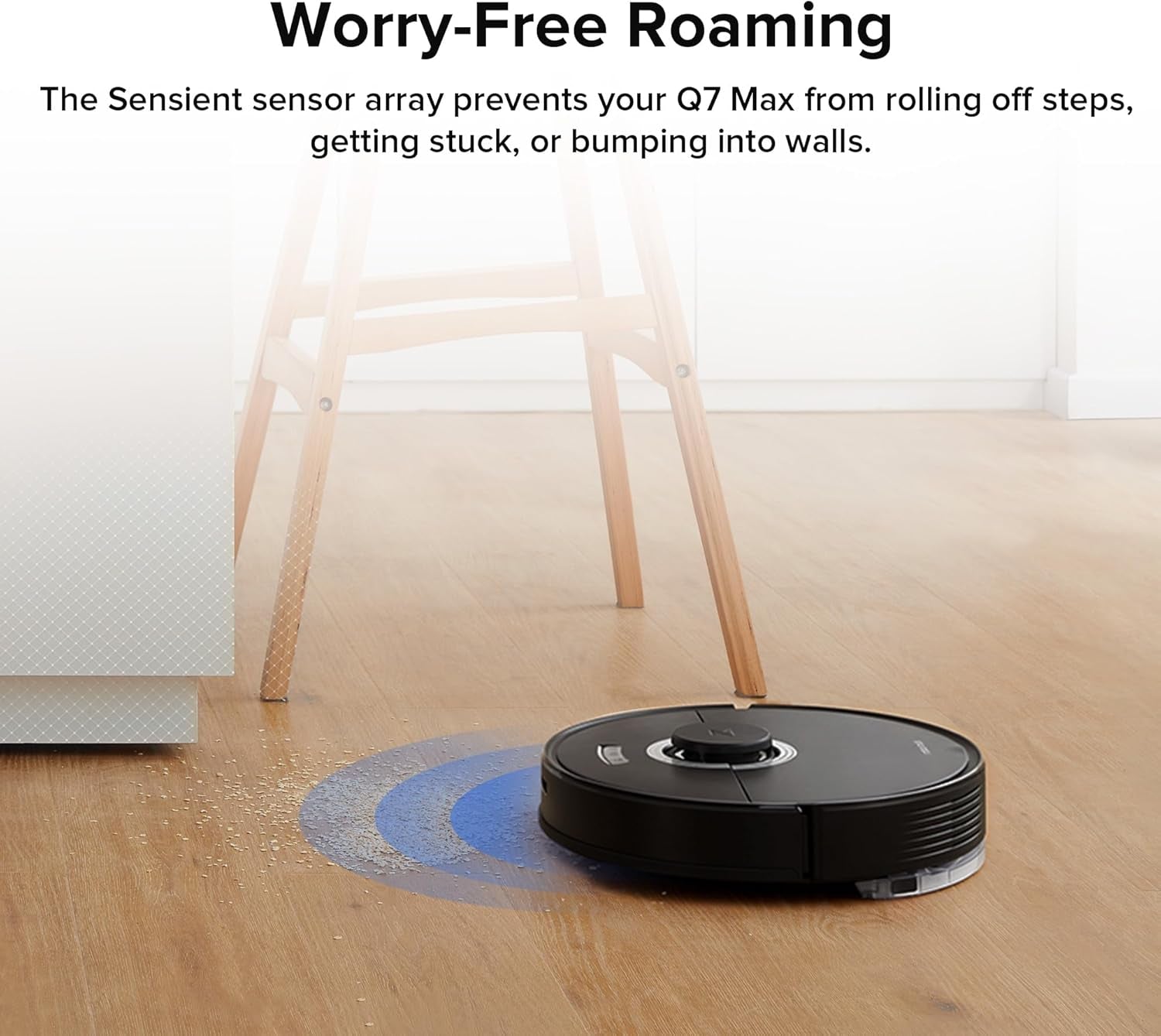 Roborock Q7 Max Robot Vacuum and Mop Cleaner, 4200Pa Strong Suction, Lidar Navigation, Multi-Level Mapping, No-Go&No-Mop Zones, 180Mins Runtime, Works with Alexa, Perfect for Pet Hair(Black)