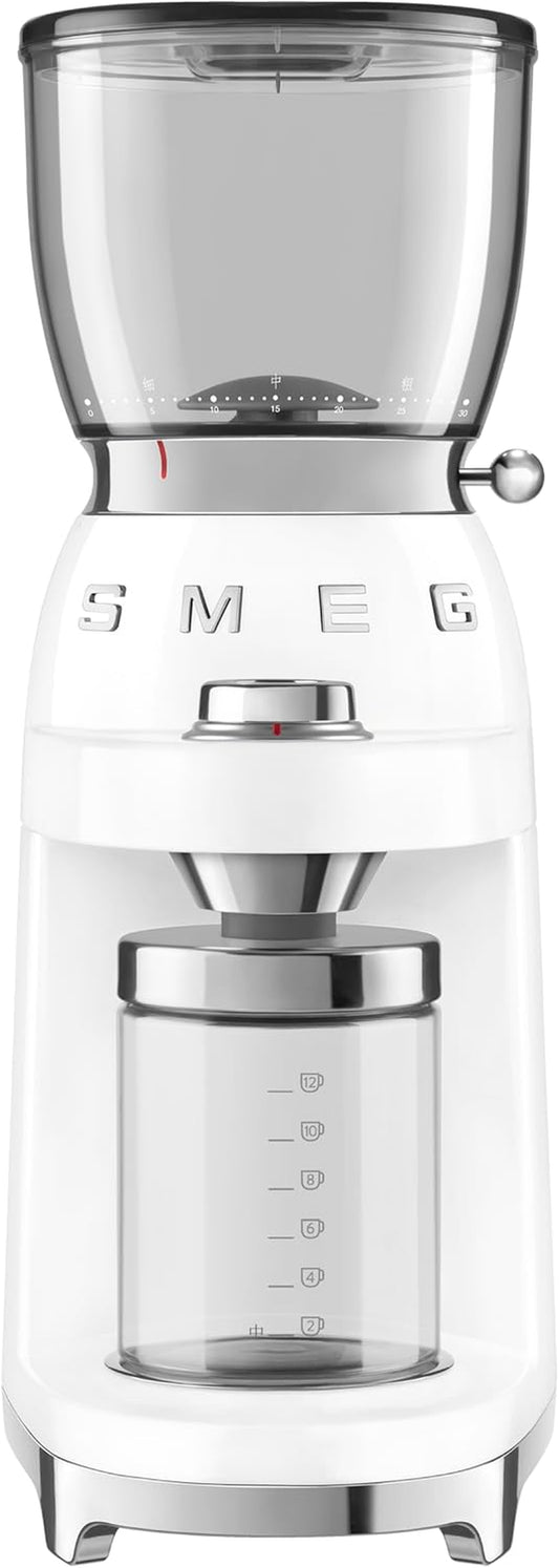 SMEG Retro Electric Coffee Grinder (White) CGF11WHUS