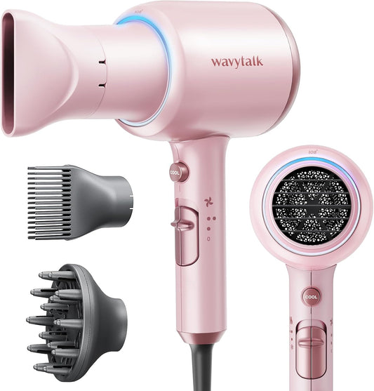 Wavytalk Professional Hair Dryer with Ceramic Technology & Constant Temperature Pink