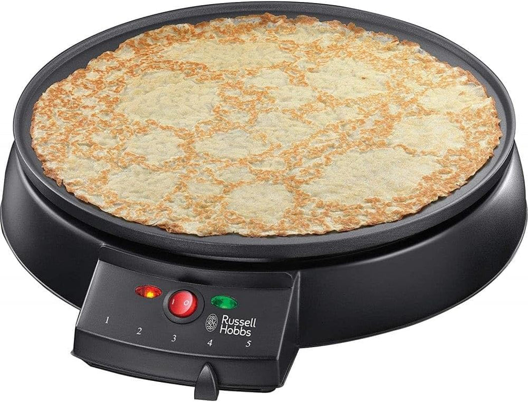 Russell Hobbs Electric Crepe & Pancake Maker 30Cm Non-Stick Hotplate Power on & Temp Indicator Light