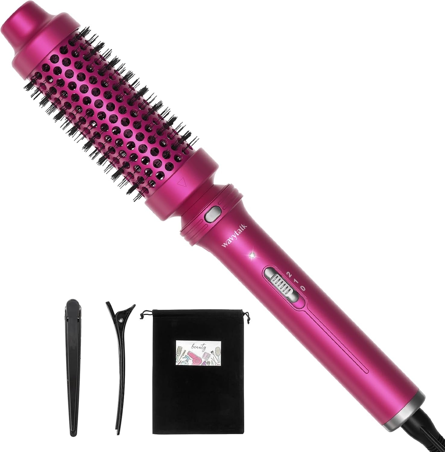 Wavytalk Thermal Brush Blowout Look with Detachable Brush Head Rose Red