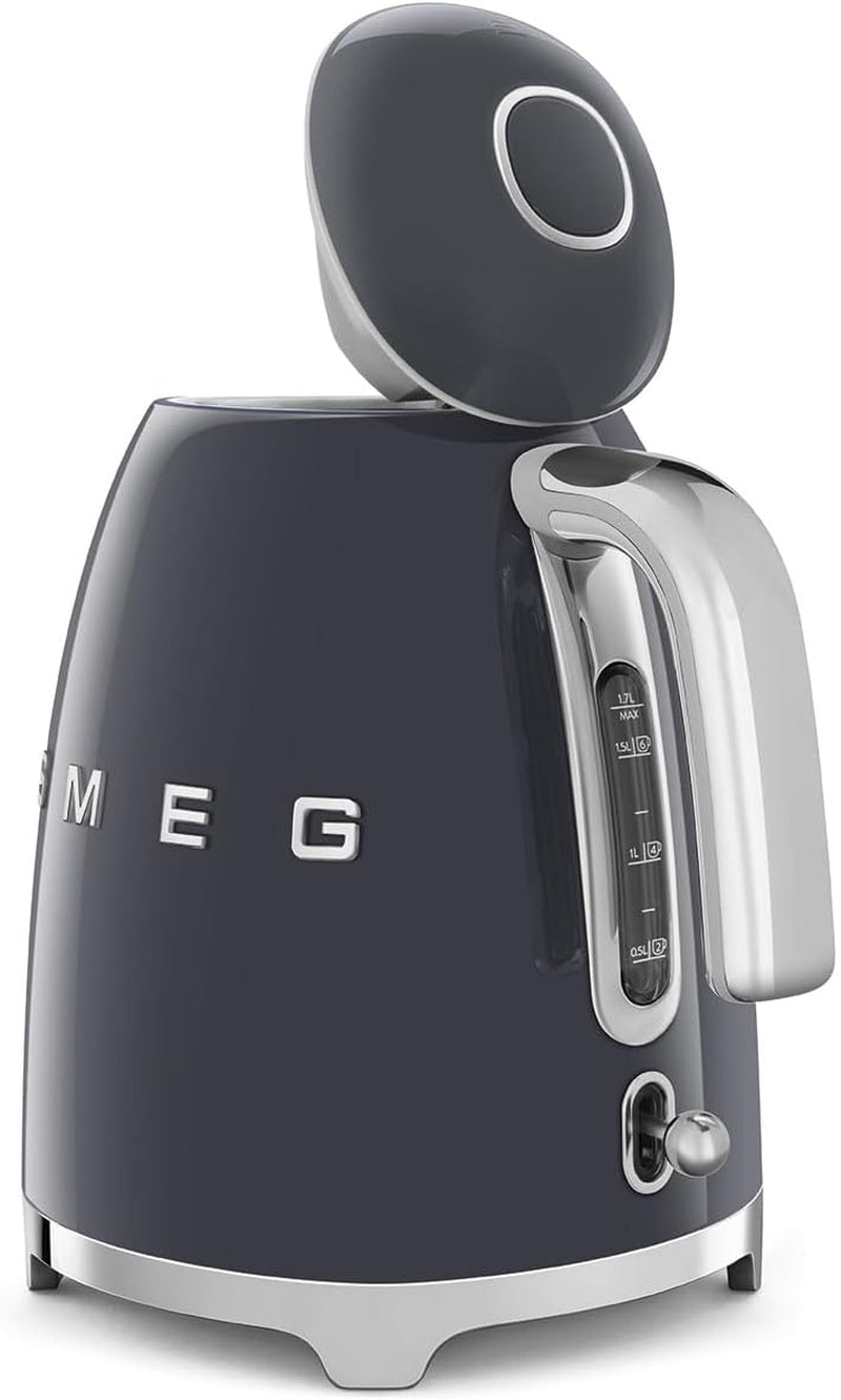 SMEG 50'S Retro Style 7 Cup Electric Kettle, Slate Grey KLF03GRUS