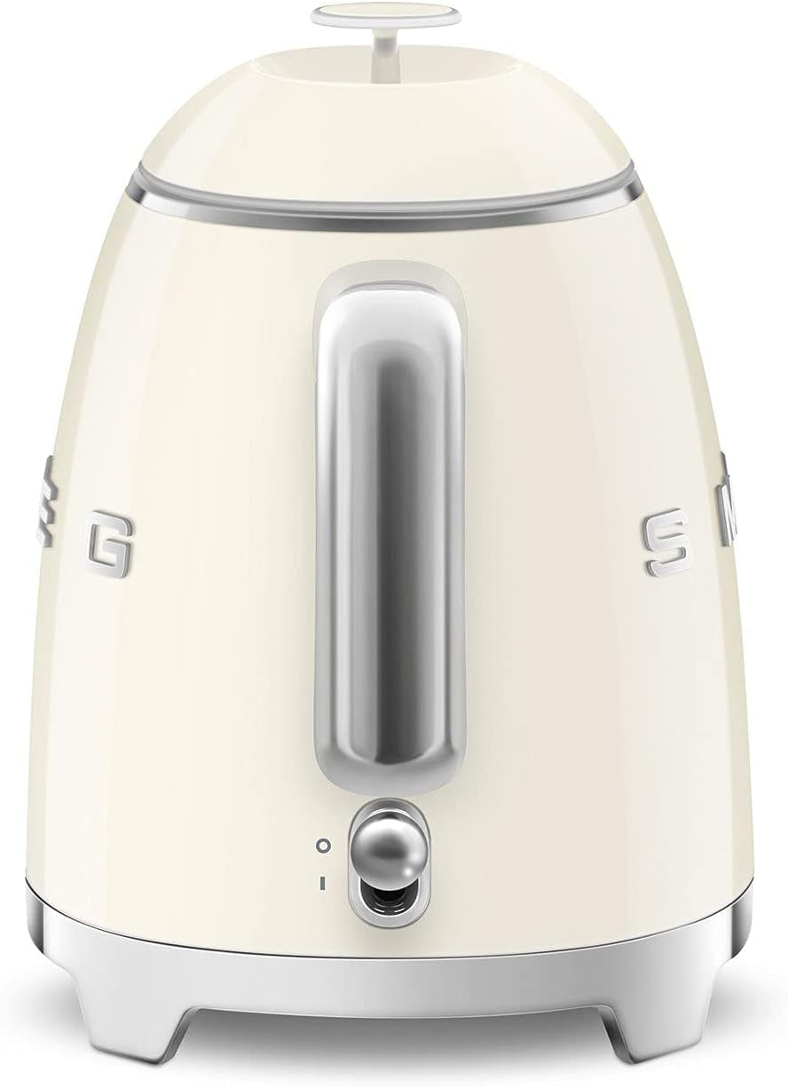 SMEG Mini 50'S Retro Style 3 Cup Electric Kettle with Double Wall anti Slip Base and Water Level Indicator (Cream)