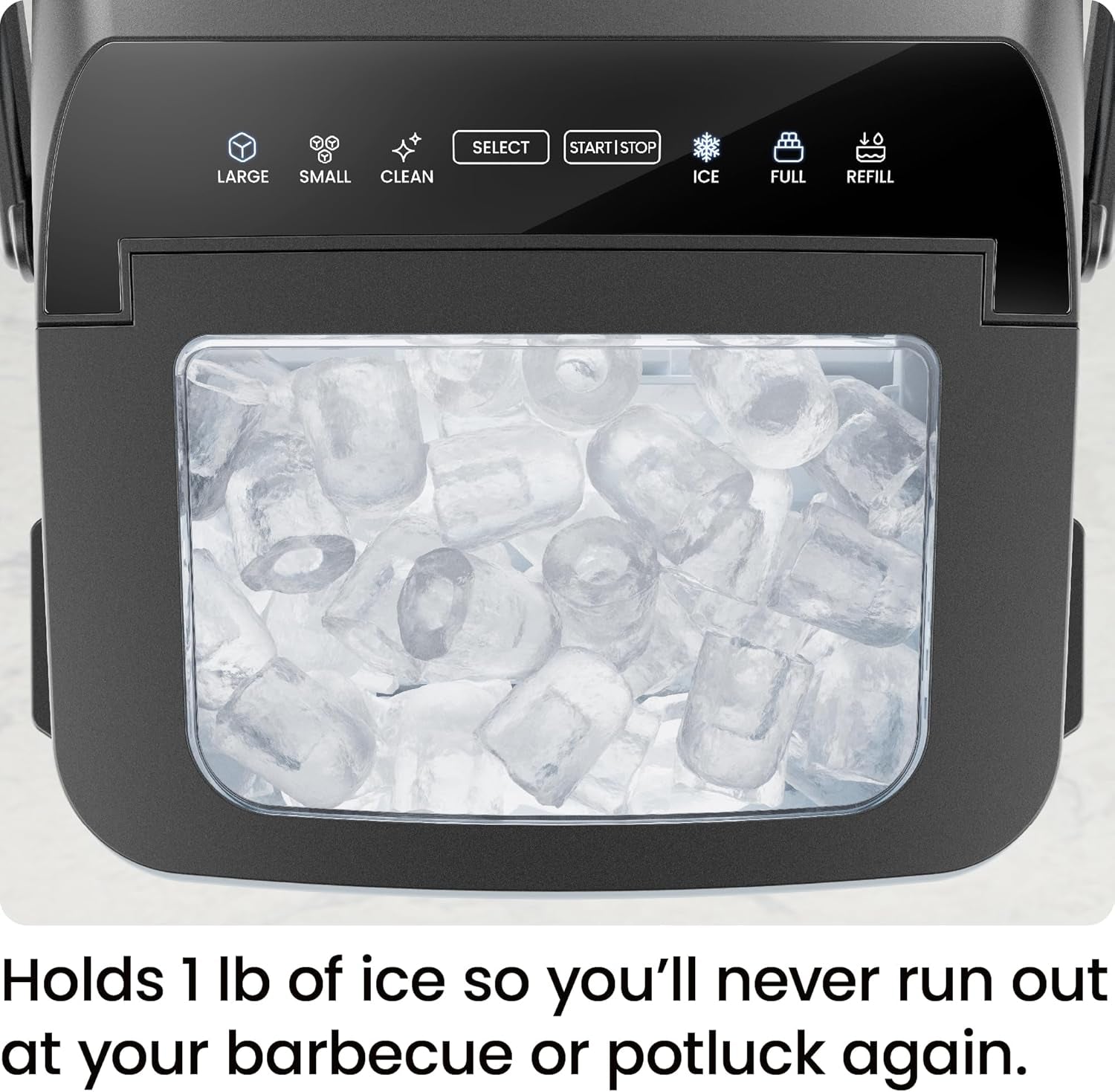 Iceman Dual-Size Ice Maker Countertop - Portable Ice Machine, Large and Small Ice Machine Maker with Self Cleaning, 9 Cubes in 7 Mins, 22Lbs/24Hrs, for Home, Kitchen, Office, Party, Ice Scoop Included