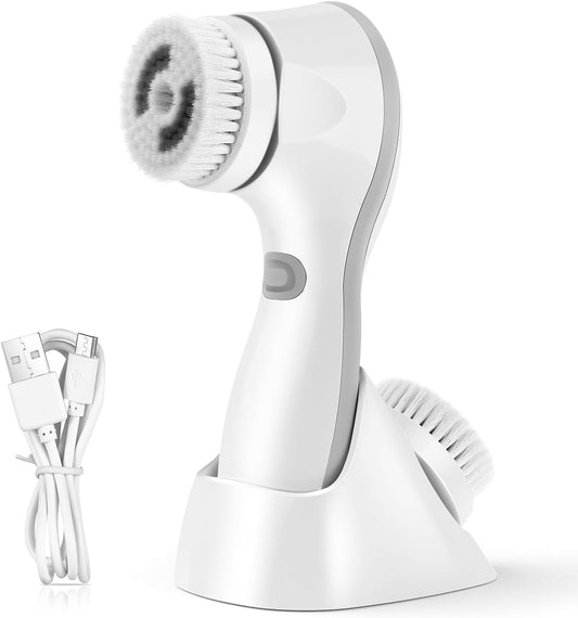 Touchbeauty 2In1 Electric Facial Cleansing Brush with Rotating Head &Oscillation Cleansing Head Waterproof