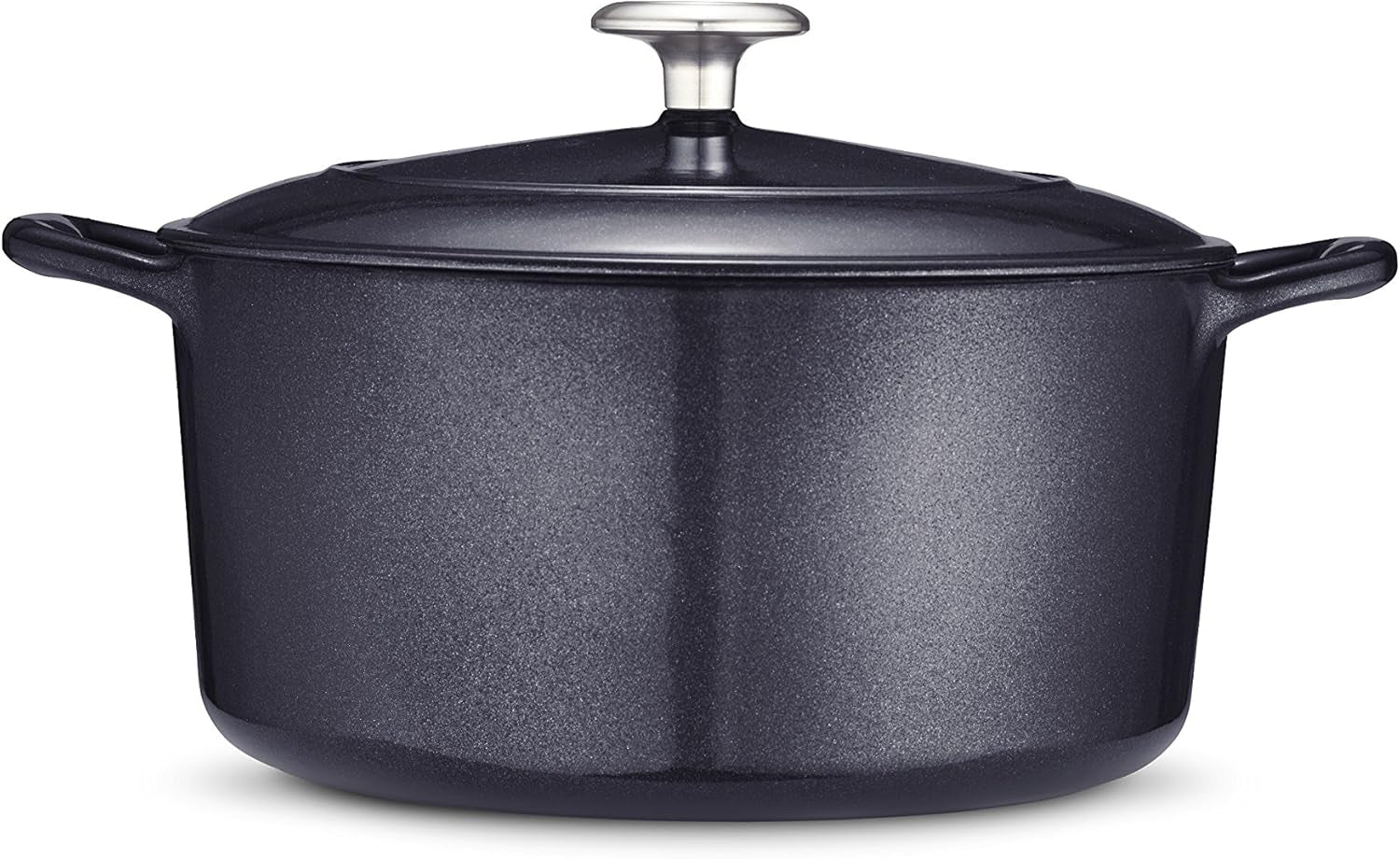 Tramontina 80131/038DS Enameled Cast Iron Covered round Dutch Oven, 5.5-Quart, Dark Blue