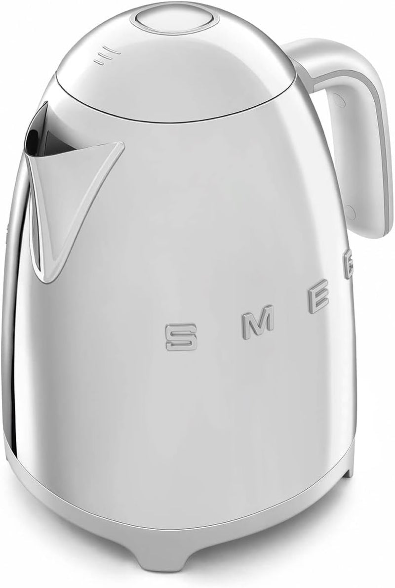 SMEG 50'S Retro Style Electric Water Kettle with Automatic Shutoff, Removable Base, and Water Indicator, KLF03SSUS, Polished Stainless Steel