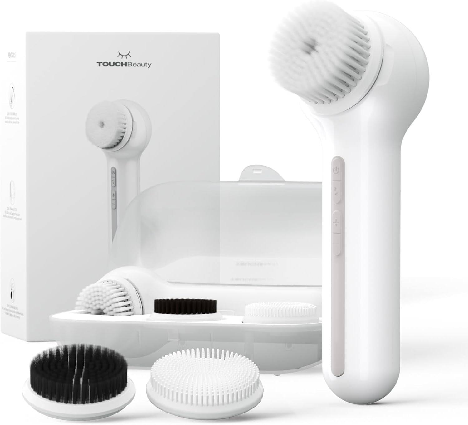 Touchbeauty Professional 3 IN1 Facial Brush Set | Spin Cleansing Brush & Bamboo Charcoal Brush Dual-Charging System