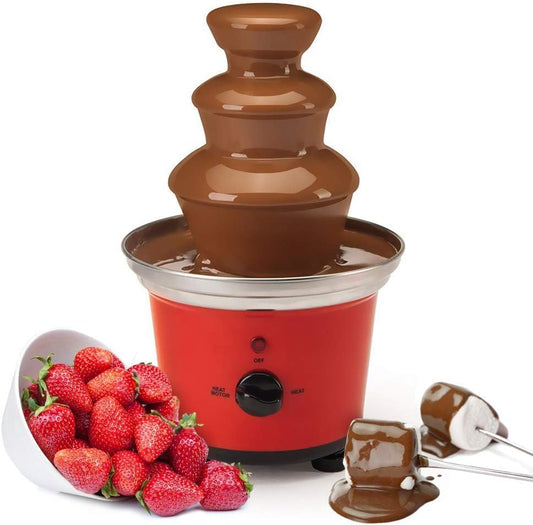 Sensio Chocolate Fountain Fondue Electric 3-Tier 2 Adjustable Settings 500ml Capacity