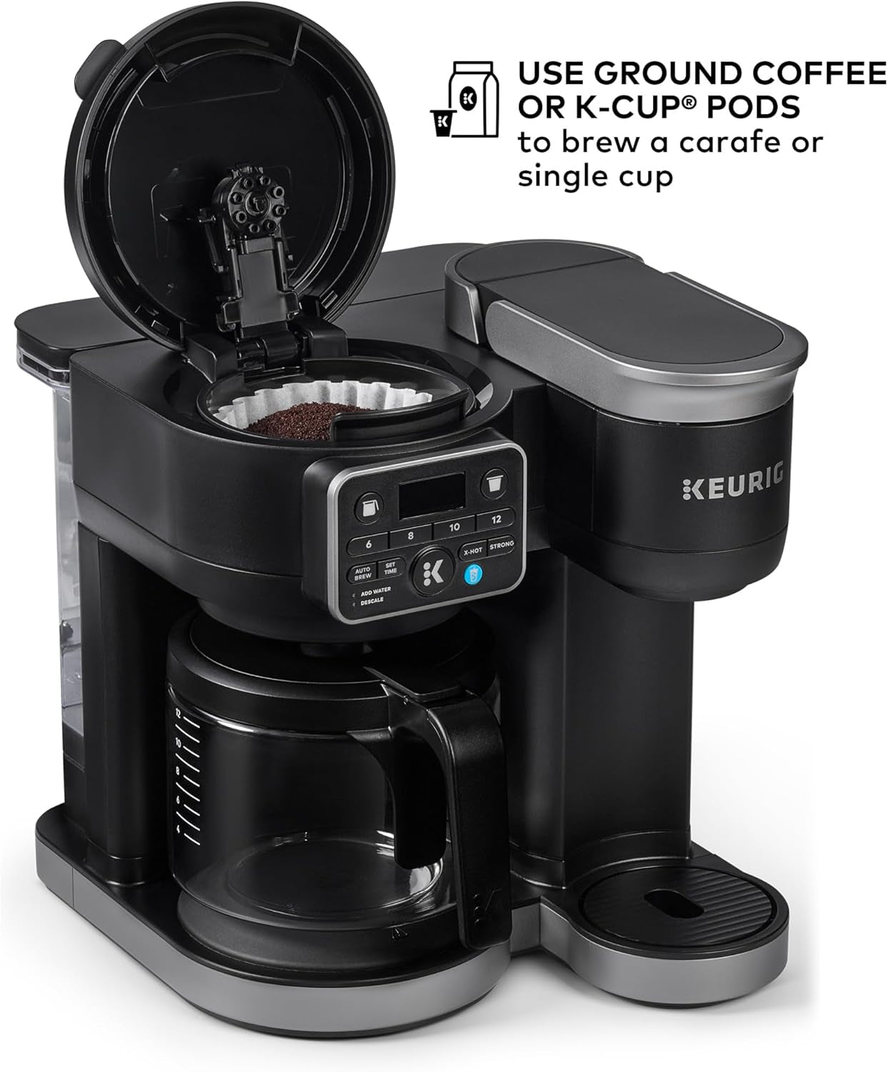 Keurig K-Duo Hot & Iced Single Serve & Carafe Coffee Maker, Multistream Technology, 72Oz Reservoir (Gen 2)