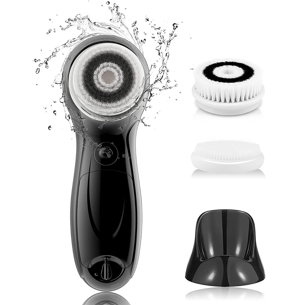 Touchbeauty Facial Cleansing Brush with Advanced PBT Bristles Spin Brush & Stand | Dual Speed Waterproof