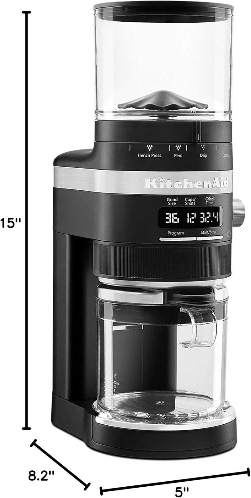 Kitchenaid Burr Coffee Grinder - KCG8433 - Black Matte, 10 Oz