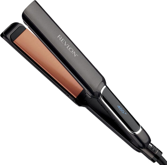 Revlon Copper Smooth Hair Flat Iron | Frizz Control for Fast and Shiny Styles, (XL 1-1/2 In)