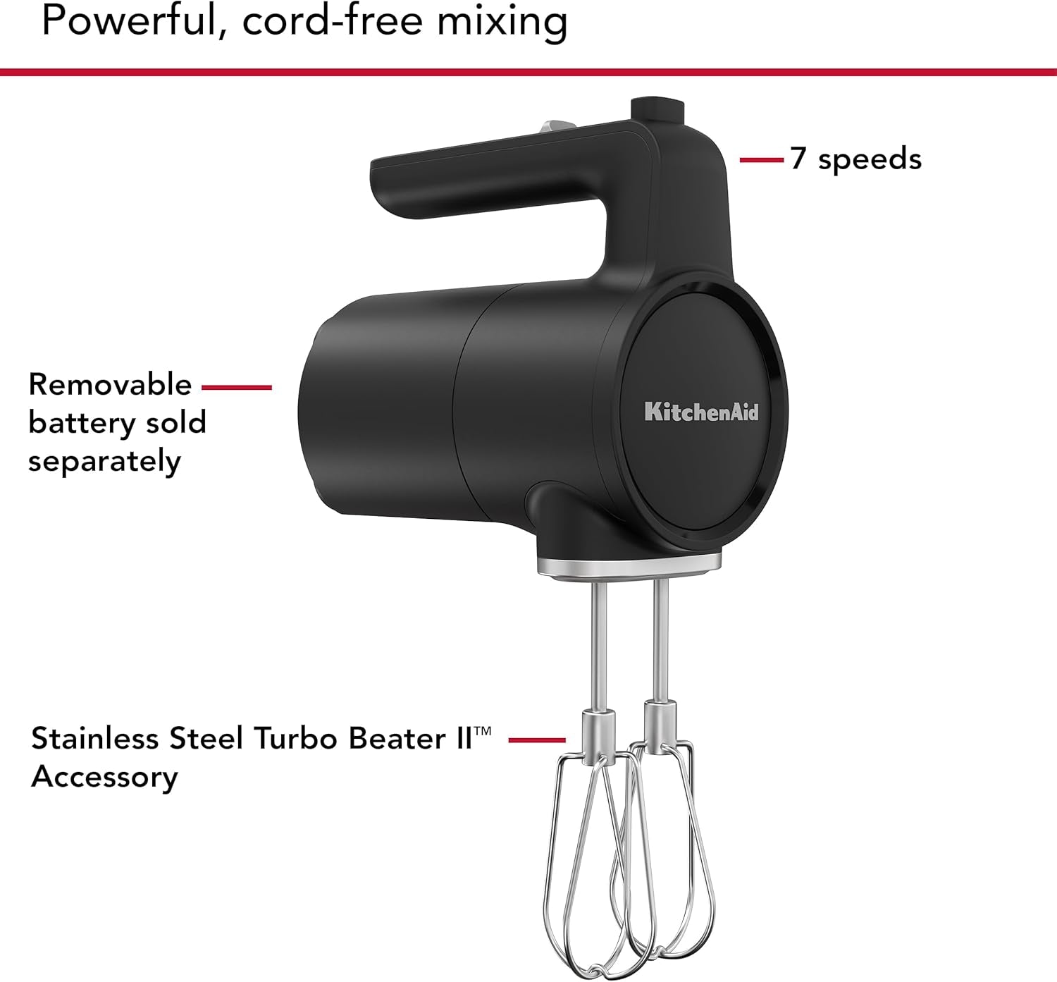 Kitchenaid Go™ Cordless Hand Mixer - Battery Sold Separately, KHMR700