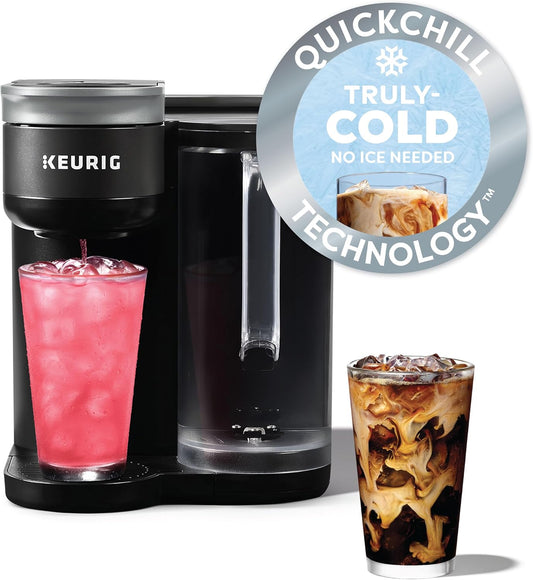 Keurig K-Brew+Chill Iced or Hot Single-Serve K-Cup Coffee Maker with Multistream and Quickchill Technology, 70Oz. Removable Reservoir