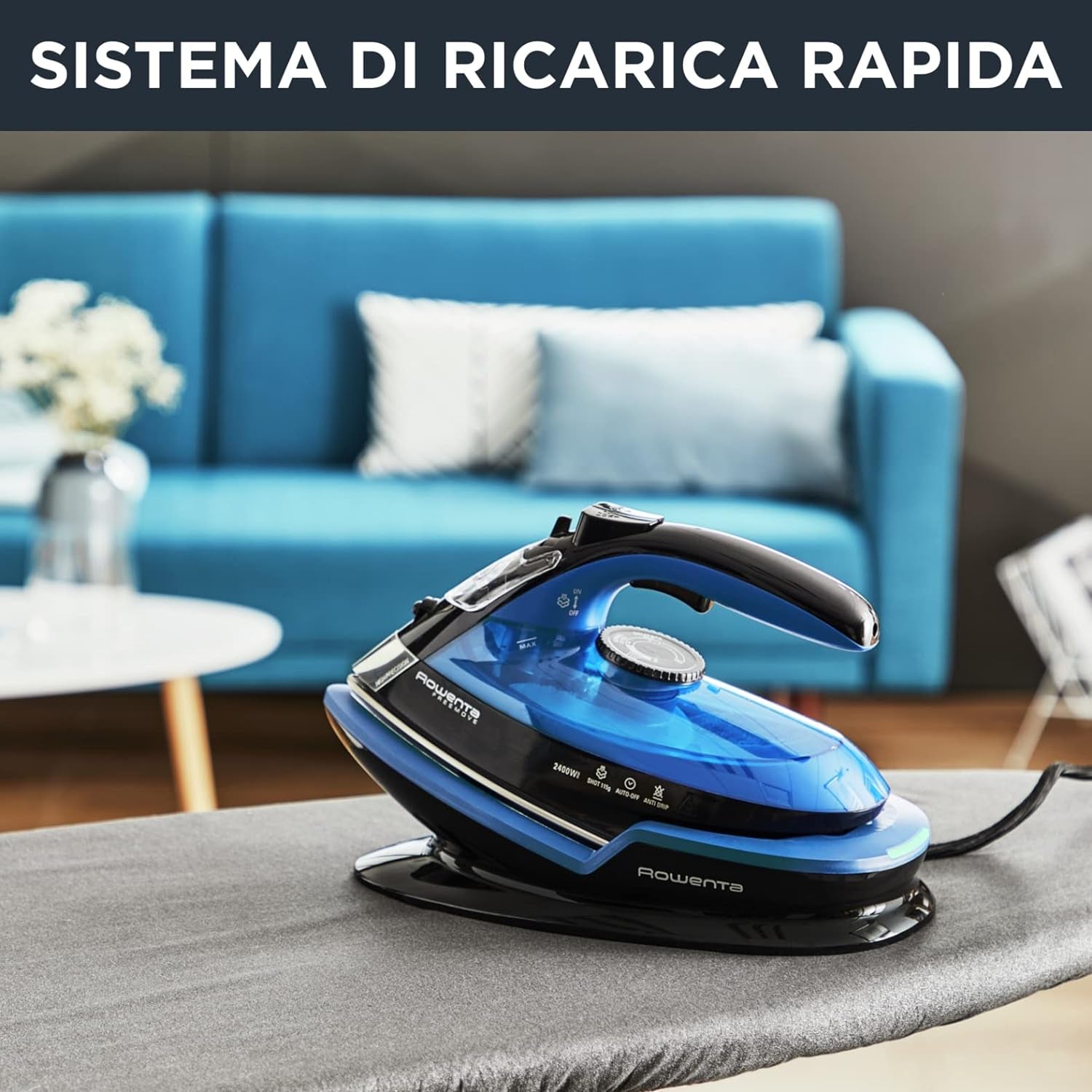 Rowenta Freemove Cordless Steam Iron Variable Steam Output 2400W