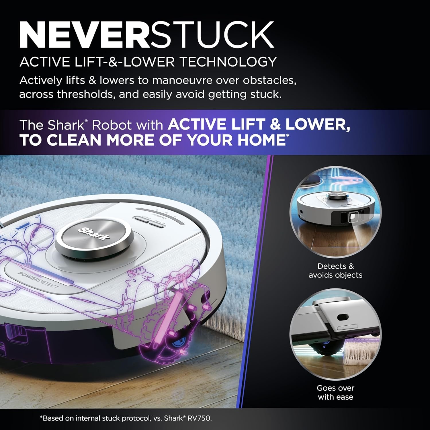 Shark Robot Vacuum Cleaner with 3D & Lidar Navigation Self-Empty Anti-Allergen & Anti-Odour Base Wifi/App/Alexa White