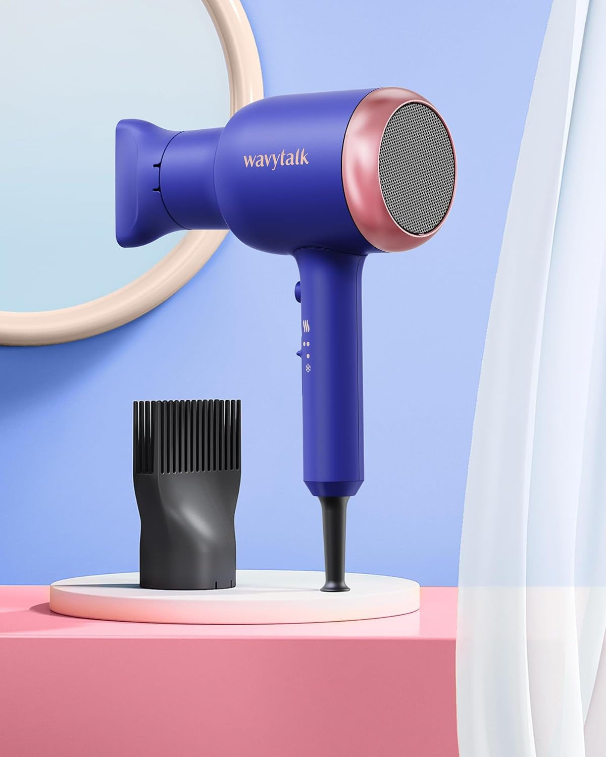 Wavytalk Professional Hair Dryer with Ceramic Technology & Constant Temperature Blue