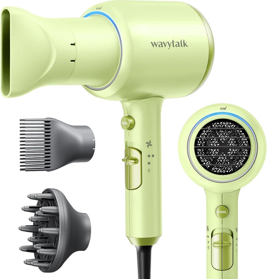 Wavytalk Professional Hair Dryer with Ceramic Technology & Constant Temperature Green