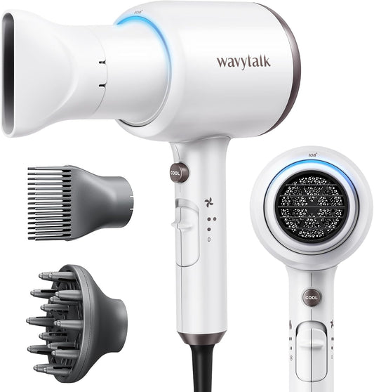 Wavytalk Professional Hair Dryer with Ceramic Technology & Constant Temperature Matte White