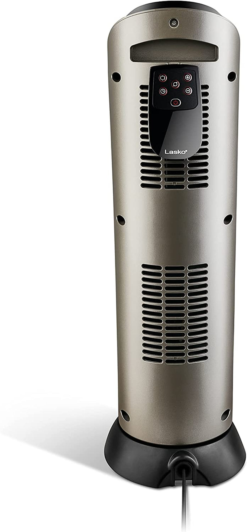 Lasko Oscillating Ceramic Tower Space Heater for Home with Adjustable Thermostat, Timer and Remote Control, 22.5 Inches, Grey/Black, 1500W, 751320