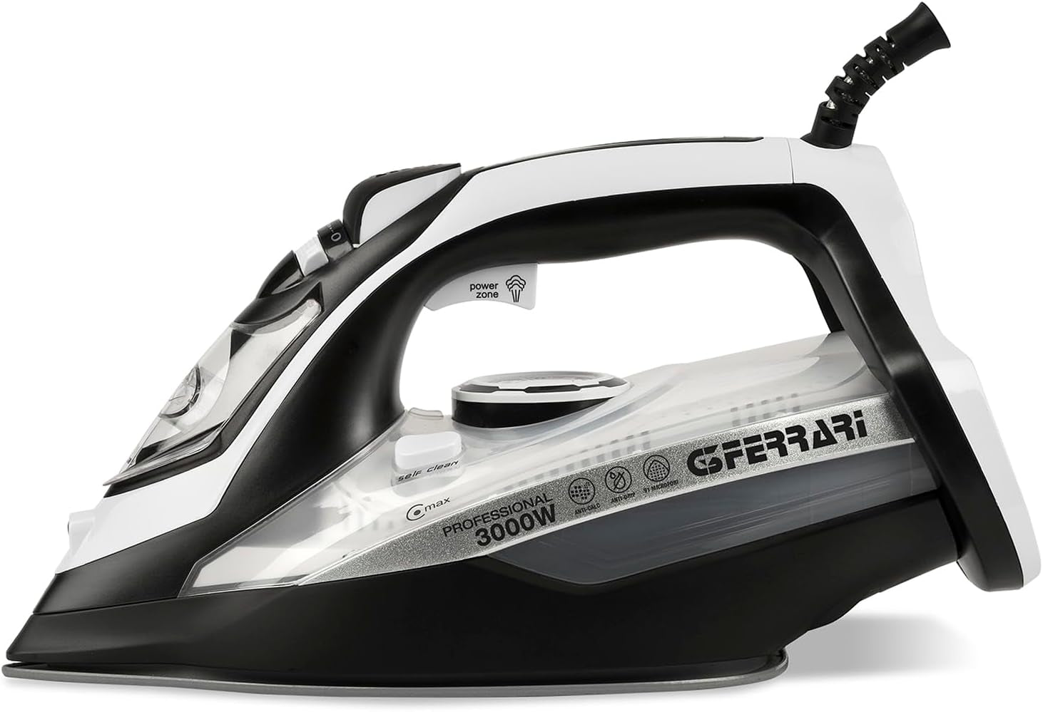 G3 Ferrari Steam Iron Stainless Steel Plate Self-Clean Anti-Drip and Anti-Limescale Functions 3000W