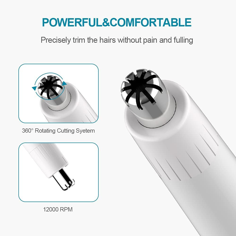 TOUCHBeauty Face Eyebrow Nose Ear Hair Trimmer All-In-One Hair Remover (White)