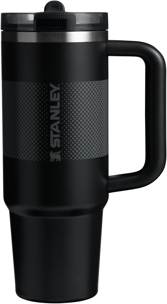 Stanley Quencher Protour Flip Straw Tumbler with Leakproof Lid 30 Oz | Built-In Straw & Handle | Cupholder Compatible for Travel | Insulated Stainless Steel Cup | Bpa-Free | Black Fade