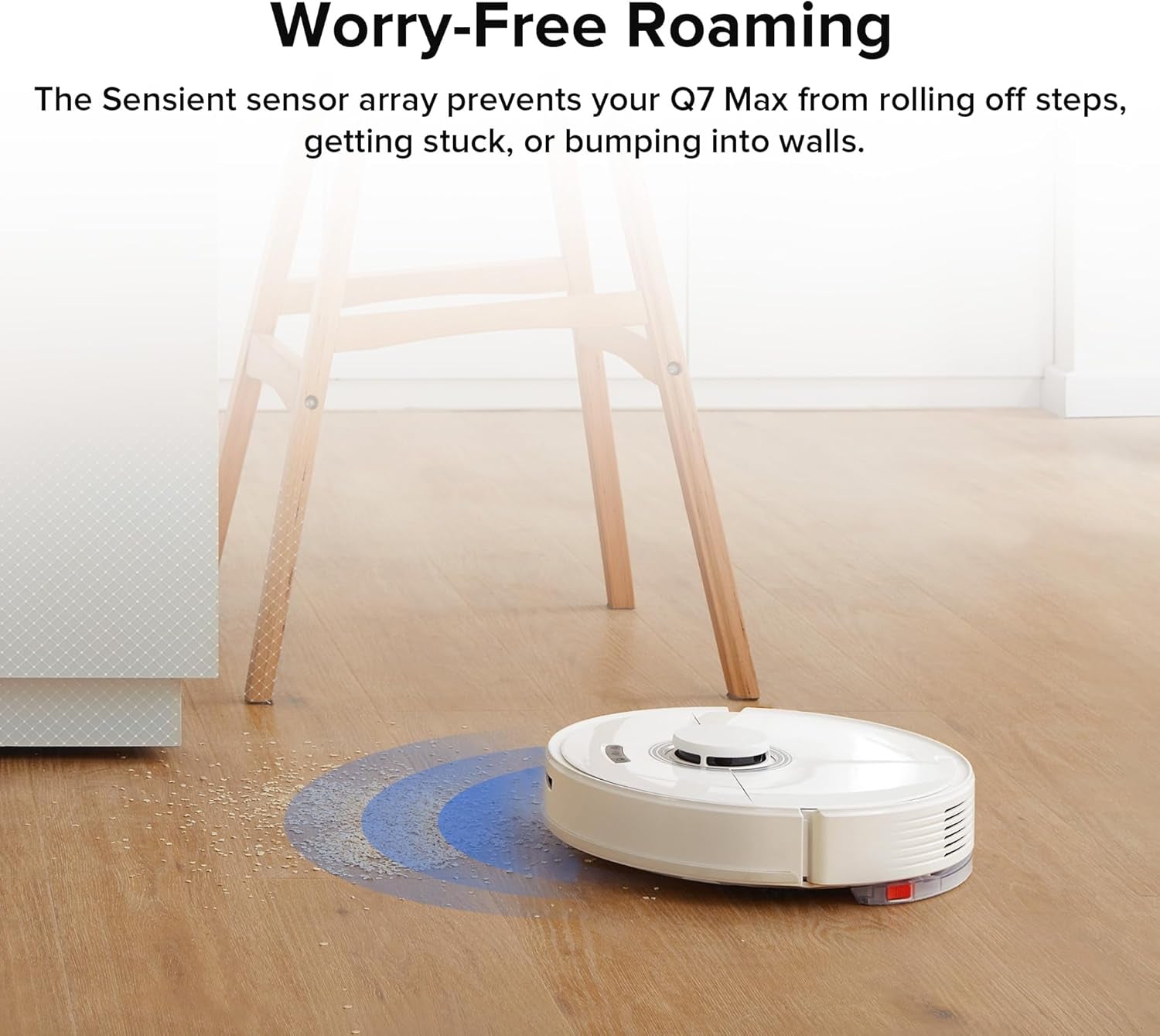 Roborock Q7 Max Robot Vacuum and Mop Cleaner, 4200Pa Strong Suction, Lidar Navigation, Multi-Level Mapping, No-Go&No-Mop Zones, 180Mins Runtime, Works with Alexa, Perfect for Pet Hair(White)