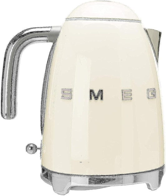 SMEG 50'S Retro Style Electric Water Kettle with Automatic Shutoff, Removable Base, and Water Indicator, KLF03CRUS, Cream