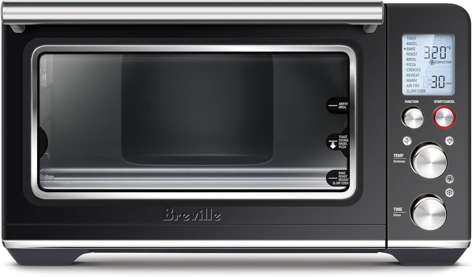 Breville the Smart Oven® Air Fryer, Convection Countertop Oven, Air Fryer Toaster Oven Combo, BOV860BTR, Black Truffle