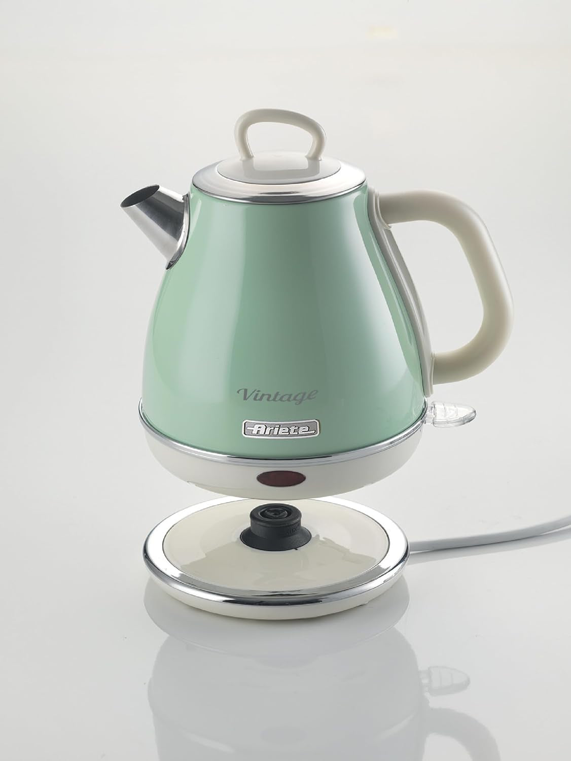 Ariete 2868 Vintage Bollitore Elettrico Di Design in Acciaio Inossidabile, 1600 W, 3 Cups, Verniciato, Verde